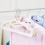 SAASNY Standard Hangers Plastic Hangers,Premium S-Shaped Pp Plastic Clothes Hangers,Set of 20,Space-Saving Clothes Hangers,Non-Slip,for Jackets,Shirts,Dresses,Scarves,(White) for Drying and Storage
