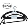 Voilamart Velvet Hangers Pack of 50 No Shoulder Bumps Suit Hangers with Chrome Hooks, Non Slip Space Saving Clothes Hangers Heavy Duty Rounded Hangers for Sweaters, Coat, Pants, Shirts, Dresses