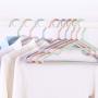 ruiycltd 5pcs Non-Slip Plastic Coat Pants Clothes Hanger Home Solid Color Groove Drying Rack - Pink