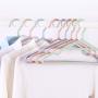 Grey990 5pcs Solid Color Non-Slip Plastic Pants Clothes Hanger Home Groove Drying Rack Blue