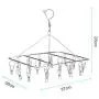 Hltd Clips Drip Hanger Laundry Drying Rack Clothes Hanger Stainless Steel Laundry Clothespins Windproof Pegs Hook for Drying,Socks,Underwear,Clothes,Towels (20 Clip)