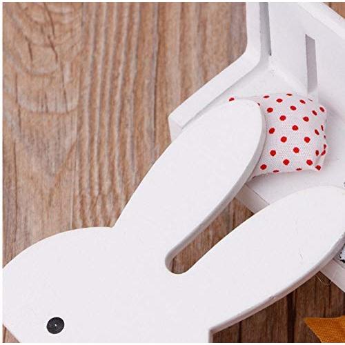 10pcs Cute Bunny Hook Wooden Clothes Hanger Wall Decor Children Bedroom Pendant