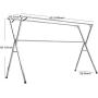 Clothes Drying Rack for Laundry Free Installed Space Saving Folding Hanger Rack Heavy Duty Stainless Steel