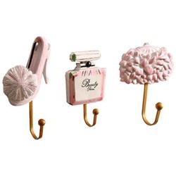 Hli-SHJHsmu Resin Lady Shoes Perfume Bottle Bag Patterned Clothes Hat Hanger Wall Mounted Home Improvement High Heels Perfume Locker Decorative Resin Craft Resin Locker Hook Hanger