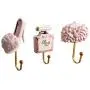 Samoii Home Wall Decoration & Storage Hooks Resin Lady Shoes + Perfume Bottle + Bag Patterned 3Packs Clothes Hat Handbag Keychain Hanger Wall Mounted