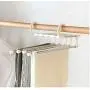 5pcs Random Color Portable 5-in-1 Clothes Hanger Clothing Organizer Multi-Function Stainless Steel Pants Hanger Holder Rack Hangers for Clothes 5pcs Random Color Portable 5-in-1 Clothes Hanger Clothing Organizer Multi-Function Stainless Steel Pants Hanger Holder Rack Hangers for Clothes