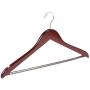 RoyalHanger Wood Hangers 20-Pack, Suit Hangers Coat Hanger Wooden Hangers for Pants Skirt Coat Trouser, Non-Slip, Walnut Finish