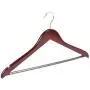 RoyalHanger Wood Hangers 20-Pack, Suit Hangers Coat Hanger Wooden Hangers for Pants Skirt Coat Trouser, Non-Slip, Walnut Finish