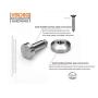 viborg (4 pieces Deluxe Solid Sus-304 Stainless Steel Bathroom Bath Single Towel Robe Hook Holder Kitchen Towel Hanger Hooks XS-894-4