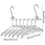 WUYAOCHUN Multifunctional Hangers, Storage Artifact Hangers Hangers Home Drying Racks Vibrato Magic Clothes Multi-Layer Folding (2 Pcs)