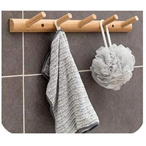 Natural Wood Wall Hook Wall Hanger Solid Wood Clothes Storage Rack Home Decor Hooks for Hanging Clothes Coat Decorative Hooks,1Pcs2