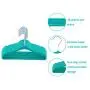 TQVAI 50 Pack Baby Velvet Clothes Hangers Non Slip Space Saver, Bright Teal