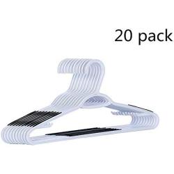 LIUFENGLONG Clothes Hangers Set, Adult Hangers Plastic Thin Space Suit Hangers Saving for Everyday Standard Use Clothing Hangers Space Saving 20 Pack for Home Closet Clothing Organiser