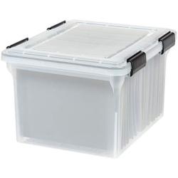 IRIS Letter and Legal Size WEATHERTIGHT File Box, Clear