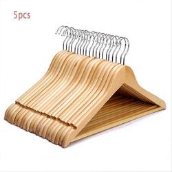 MCYYY 5 Pieces of Wooden Adult Clothes Hanger Jeans Pants Hangers Home Storage Rack Clothes Rack