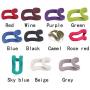20Pcs Mini Flocking Hooks for Clothes Hanger Closet Organizer Travel Clothes Hanging Organizer Coat Hooks Color Random