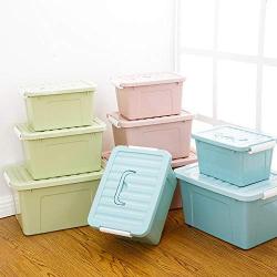 zhongleiss Storage Boxes Plastic Covered Storage Boxes Storage Boxes Three-Piece 3-Piece Set Blue 3 Piece Set