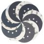 S&F STEAD & FAST 60pcs 5 Inch Sanding Discs Hook & Loop 8 Holes Wet Dry 400 600 800 1000 1500 2000 Grit Orbital Sander Sandpaper with Tack Cloth, Silicon Carbide Round Flocking Sandpaper