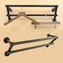 GJM Shop Oblique Rod Parallel Bars Iron Clothing Racks/are Hanging Wall Clothing Wall-Mounted Display Rack/Hangers Clothes Rail/Display Stand/Wall Hanging On The Wall Hangers/Coat Racks