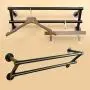 GJM Shop Oblique Rod Parallel Bars Iron Clothing Racks/are Hanging Wall Clothing Wall-Mounted Display Rack/Hangers Clothes Rail/Display Stand/Wall Hanging On The Wall Hangers/Coat Racks