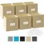 Neaterize Storage Cubes - Set of 6 Storage Bins | 2 Handles & 10 Label Window Cards | Cube Storage Bins | Foldable Closet Organizers and Storage | Fabric Storage Boxes for Home, Office (Beige) Neaterize Storage Cubes - Set of 6 Storage Bins | 2 Handles & 10 Label Window Cards | Cube Storage Bins | Foldable Closet Organizers and Storage | Fabric Storage Boxes for Home, Office (Beige)