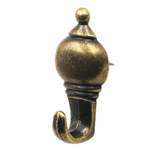 Colonial Shape Push Pin Hangers Wall Hooks (12 - Pack, Antique Brass) Colonial Shape Push Pin Hangers Wall Hooks (12 - Pack, Antique Brass)
