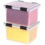 IRIS Letter and Legal Size WEATHERTIGHT File Box, Clear