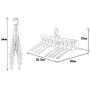 Moor Multi-Function Magic Hanger Collapsible Non-Slip Retractable Clothes Hangers 360° Rotation Airer Space Saver Drying Hanger(White)