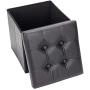 Beowind Practical Folding Storage Ottoman Versatile Space-Saving Storage Square Shape Surface Toy Boxes Footstool Black (02 Black) Beowind Practical Folding Storage Ottoman Versatile Space-Saving Storage Square Shape Surface Toy Boxes Footstool Black (02 Black)