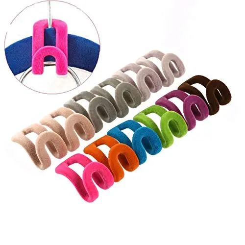 WINOMO Hook Chest Space Mini Flocking Clothes Rack Hanger Hooks Holders -12 Pieces WINOMO Hook Chest Space Mini Flocking Clothes Rack Hanger Hooks Holders -12 Pieces