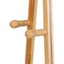SONGMICS Clothes Rack on Wheels, Rolling Garment Rack with 2-Tier Storage Shelves, Hall Tree with 4 Coat Hooks for Shoes, Clothing, Bamboo URCR52N