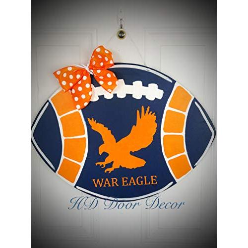 Auburn tigers football door hanger War Eagle wreath