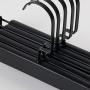 KYCPTNFJ 5 Pcs Trousers Organizer Storage Rack Home Solid Wood Wardrobe with Clip Pants Hanger Laundry Non Slip Skirt Clothes