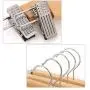Cabilock Clothes Hanger 5pcs Burlywood Clothing Hanger with Trouser Clamp Domestic Coat Hanger with Stainless Steel Clip