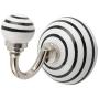 Indianshelf Handmade 1 Artistic Vintage White Ceramic Strip Rail Hooks Holders/Clothes Hooks Over Door