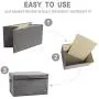 YueYue Large Fabric Storage Boxes with Lids,2 Pack Foldable Cloth Storage Box,Fabric Clothes Container Great for Organizers Bedroom Closet Living Room Grey (17.7 YueYue Large Fabric Storage Boxes with Lids,2 Pack Foldable Cloth Storage Box,Fabric Clothes Container Great for Organizers Bedroom Closet Living Room Grey (17.7