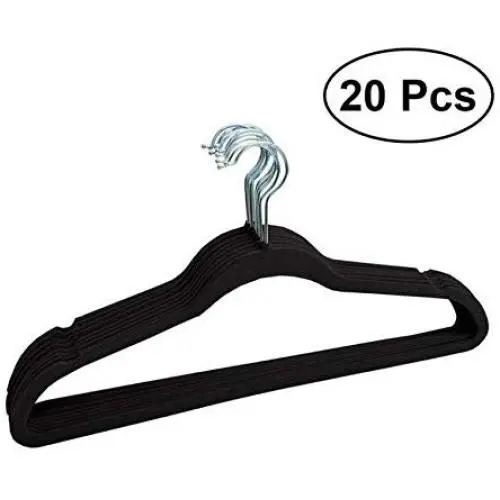 20pcs Non-Slip Flocked Velvet Huggable Hangers Clothes Hangers Shirts Sweaters Dress Hanger Hook Drying Rack 20pcs Non-Slip Flocked Velvet Huggable Hangers Clothes Hangers Shirts Sweaters Dress Hanger Hook Drying Rack