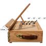 Goujxcy Wooden 3 Drawers Storage Boxes Easel, Portable Wood Artist Desktop Case with Fold Down Canvas Easel Book Stand - Store Art Paint, Markers, Pens, 4 Angle Adjustable, Premium Beechwood