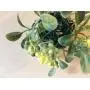 Mistletoe kissing Ball / 5 inches in diameter/Synthetic mistletoe with green and white berries/Birthday decoration/Ceiling hanger/Kissing decor/Seasonal decor/Sweetheart gift