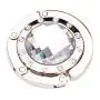LANYUER Round Foldable Purse Handbag Hanger Hook Holder - Clear