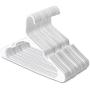 Nrpfell 20 Pack Premium Plastic Hangers, Durable & Strong Standard Hangers for Clothes & Pants, White