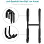 Simtive Shower Door Hooks (2-Pack), Towel Hooks for Bathroom Frameless Glass Shower Door, Shower Squeegee Hooks, Black