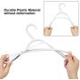 TIMMY Plastic Hangers 40 Pack Heavy Duty Clothes Hangers with Built-in Grip Non-Slip Pads Space Saving Super Lightweight Organizer for Closet Wardrobe,Perfect for Blouses Shirts and More(White&Grey)