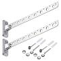 Sumnacon 12" Stainless Steel Clothes Hanger Rack, 2 Pcs Wall Mounted Folding Garment Hooks, Space Saver Clothing and Closet Rod Storage Organizer for Laundry Room Bedroom Bathroom Kitchen