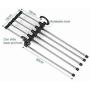 5pcs Random Color Multifunction 5 in 1 Pant Rack Shelves Stainless Steel Clothes Hangers Multi-Functional Wardrobe Magic Hanger