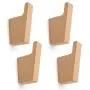 Pack of 4, Simple Style, Natural Beech Wood Coat Hooks, Wall Mounted Modern Single Organizer Hangers, Wooden Hook Handmade Craft Clothes Hat Hanger Towel Umbrella Rack Pack of 4, Simple Style, Natural Beech Wood Coat Hooks, Wall Mounted Modern Single Organizer Hangers, Wooden Hook Handmade Craft Clothes Hat Hanger Towel Umbrella Rack