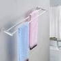 Valensha 60cm Towel Rack, Hand Towel Ring Towel Bar Holder Bathroom Double Towel Rack 2 Bar Space Aluminum Kitchen Towel Bar Bath Towels Hanger Hook, Wall Hanging Cloth Holder