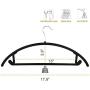 YOTHG Velvet Hangers, 10pcs Non Slip No Shoulder Bump Suit Hangers, 360 Degree Swivel Hook, Space Saving Clothes Hangers, Rounded Hangers for Coat,Sweater(Black)