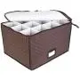 Wine Glass Goblets Deluxe china Storage Chest- Holds 12 Stemware Glasses-Brown Quilted Microfiber fabric-Protect your valuable glassware from scratches and cracks?by Richards Homeware Wine Glass Goblets Deluxe china Storage Chest- Holds 12 Stemware Glasses-Brown Quilted Microfiber fabric-Protect your valuable glassware from scratches and cracks?by Richards Homeware