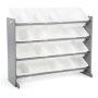 Tot Tutors Springfield Collection Supersized Wood Toy Storage Organizer, Extra Large, Grey/White